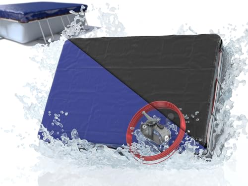 Planenfux® Cobertor de inverno retangular para piscinas de 300 a 200 cm, 2 em 1, material PE de 200 g/m², UV-resistente | tela solar inverno/verão, lona de piscina redonda retangular 360 x 260 cm
