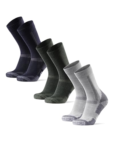 DANISH ENDURANCE Meias anti-bolhas caminhadas de lã Merino, unissexo, 3 pacotes - meias de caminhada para homem e mulher, Trekking