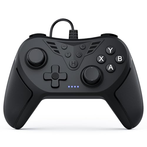 RivalPlay Mando PC, Mandos con Cable para PC(WIN 7, 8, 10, 11) con Function Mapeo, Turbo y Doble Vibración- Plug & Play