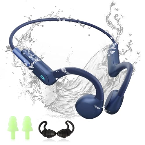 HIFI WALKER Auriculares condução óssea MP3 aquáticos para natação aquática com 32 GB, Ipx8, Bluetooth 5,3 auriculares desportivos para natação, natação, ciclismo