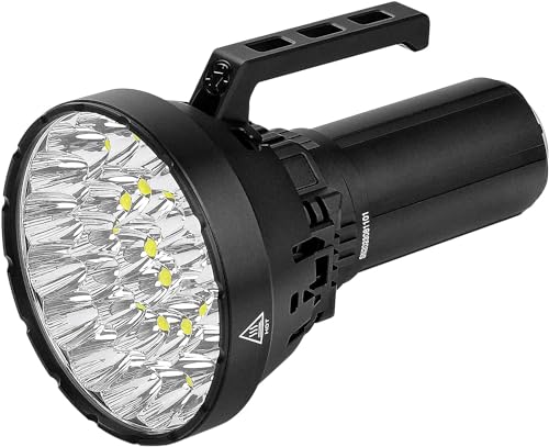IMALENT MS32 Lanternas LED de alta potência 200.000 lúmenes, poderosas lanternas 32 CREE XHP70.2 HI LED, Type-C recarregável, tática polícia campismo lanterna, com 8 modos IP56