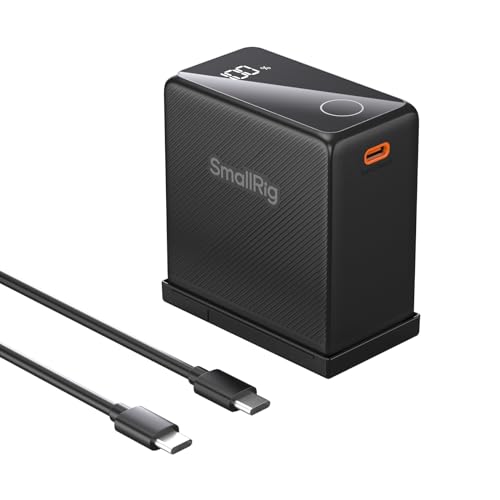 SMALLRIG Compatível com NP-F970 10500mAh bateria de substituição para Sony NP-F970 F750 F550, PD 36W USB-C 3.5H carregamento rápido, bateria com ecrã OLED, monitor, luz de vídeo LED, câmara de vídeo