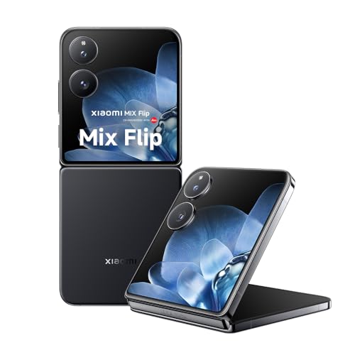 XIAOMI Mix Flip Smartphone de 12 +512 GB, lentes Leica Summilux, Snapdragon 8 Gen 3, ecrã exterior de 4,01" e interior de 6,86" de 120 Hz, HyperCharge 67W, carregador incluído, preto (versão ES)