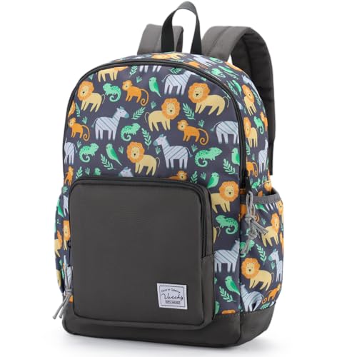 VASCHY Mochila menina criança, mochila infantil mochila escolar infantil de 4 a 6 anos mochila menina menino resistente à água com correia no peito e etiqueta de nome para escola viagem