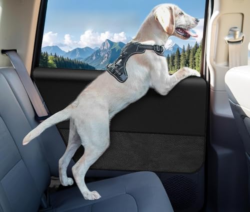 BASELIFE Capa de porta de carro para animais de estimação, resistente à água, protetor de poliéster para portas de assento traseiro, anti-riscos e lavável na máquina, seguro para cães, adequado para