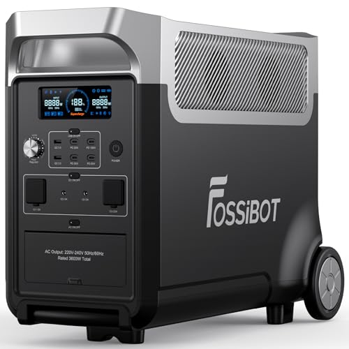FOSSiBOT F3600 Pro Estação de energia portátil, bateria LiFePO4 de 3840 WH, expansível até 11,52 kwh, saída CA de 3600 W, entrada solar de 2000 W, gerador solar portátil de campismo, campismo. ing