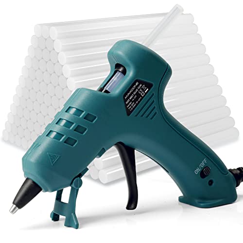 Mini pistola de silicone quente 50 W com 80 barras de silicone cola quente para trabalhos manuais pequenos e reparos rápidos em casa e no escritório