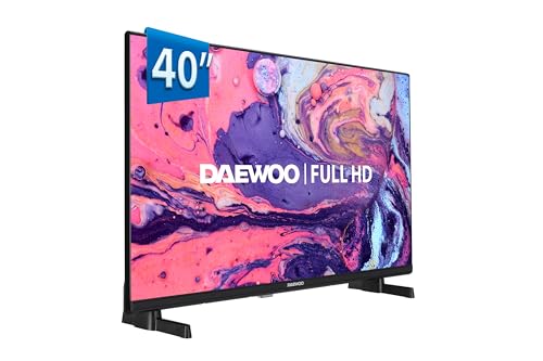 Daewoo 40DM65FV Smart TV de 40 polegadas, televisão com resolução Full HD (1920 x 1080), HDR10, compatível com assistente de voz Alexa e Google