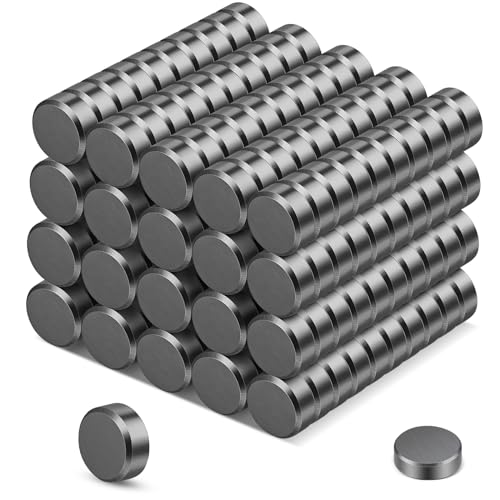 Wukong Ímans de 12 × 5 mm para frigorífico, 200 peças ímãs de quadro magnético pequenos, ímanes potentes para escritórios, quadros de anúncios e escolas