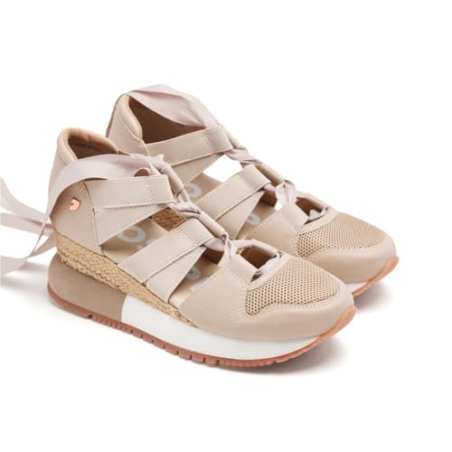 Sneakers bege tipo de suporte para mulher LIZARDA