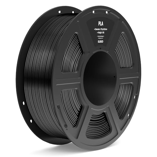 ELEGOO Filamento PLA 1,75 1 kg, preto, filamento para impressora 3D, precisão dimensional, 0,02 mm, carretel de filamento 3D, para a maioria impressoras 3D