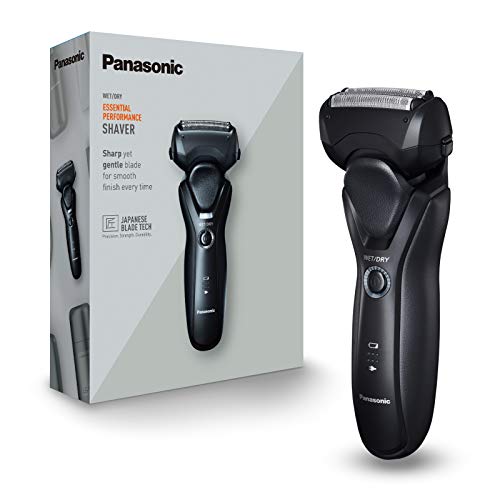 Panasonic Series 500 ES-RT37-K503 Máquina de barbear elétrica para homem (Wet&Dry, recarregável, 3 folhas de aço inoxidável, indicador LED, 100% lavável) preto