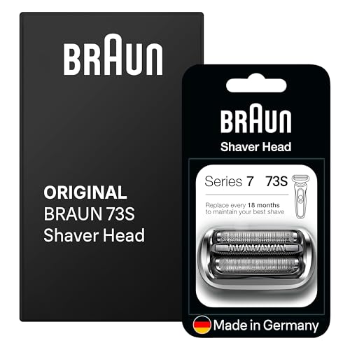 Braun Série 7 cabeça de substituição 73S original para máquina de barbear elétrica para homem, nova geração, compatível com máquinas de barbear série 7, fabricado na Alemanha, prata