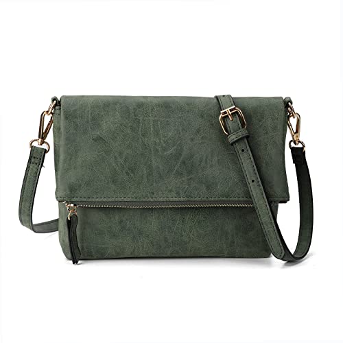 Gladdon bolso de hombro de las mujeres, bolso de hombro con cremallera, bolso crossbody, bolso de cuero pequeño