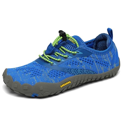 SAGUARO Minimalistas Barefoot sapatilhas de Trail Running para crianças, sapatilhas de desporto respiráveis para exterior interior