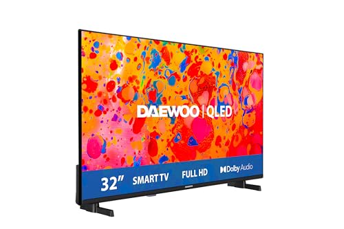Daewoo TV 32DM65QV Smart TV 32 polegadas QLED Full HD (HDR10, 1920x1080, Frameless, Dolby Audio) gama de 2025