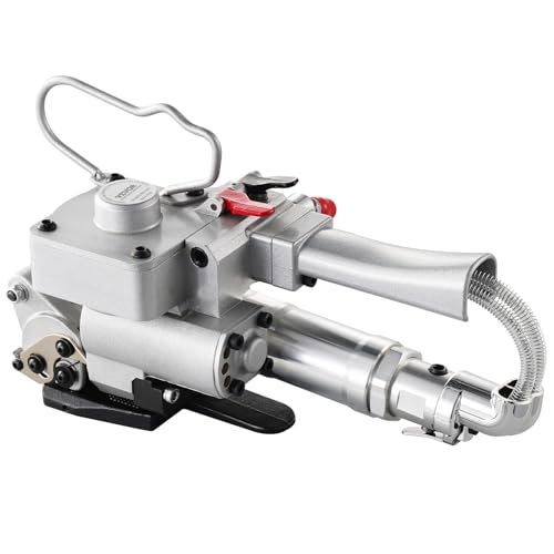 VEVOR Ferramenta dobrável pneumática para as traseiras de plástico PET de 1,9 cm a 2,5 cm de largura máquina de fecho automática com tensão máxima de 4000 N kit de fixação portátil