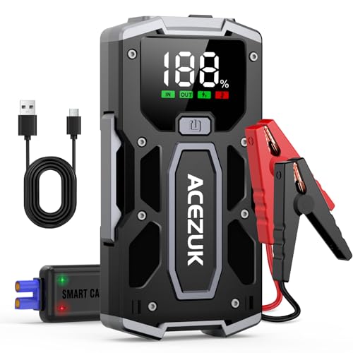 ACEZUK Arrancador de carros, Jump Starter portátil, arranque de baterias de carro 3000A