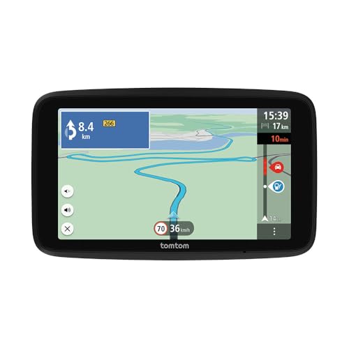 TomTom GPS carro GO Classic Lite (5", informações de tráfego e alerta de radares, atualizações de mapas da Europa via Wi-Fi e suporte reversível integrado)