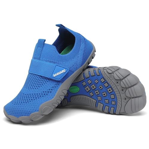 SAGUARO Sapatilhas de água respirável para menino e menina sapatos de água antiderrapantes sapatilhas de praia scarpins piscina calçado para natação surf aquático, Gr 24-36 UE