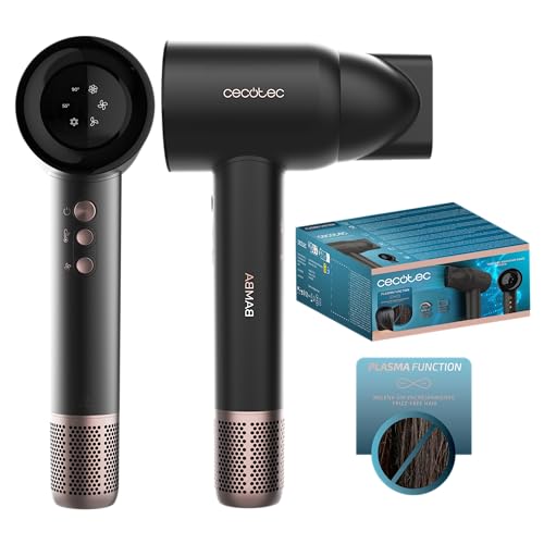 Cecotec Secador de cabelo compacto IoniCare Rockstar Nano IonTech Essential. 1600 W, Motor Brushless 11000 RPM, função de plasma, 3 temperaturas, 3 velocidades, ecrã, estampado