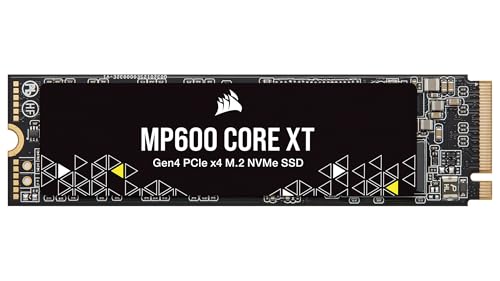 Corsair MP600 Core XT 2TB M.2 PCIe Gen4 NVMe SSD – até 5900 MB/s – QLC NAND, M.2 2280, para computadores portáteis e de mesa PCIe 4.0 – preto