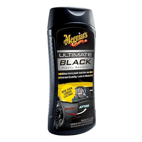 Meguiar's G15812EU Ultimate Black Plastic Restorer, restaurador de plásticos, 355 ml.