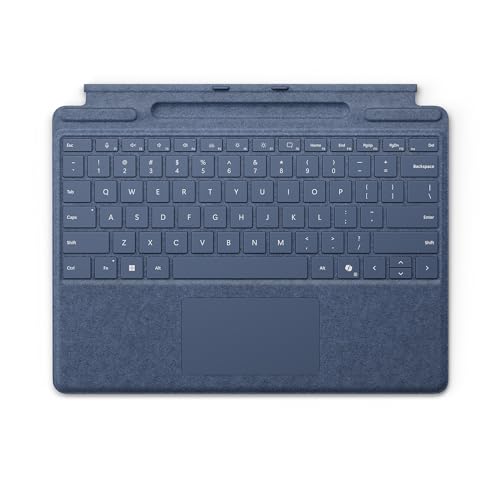 Microsoft Teclado Surface Pro de 13" com teclado com armazenamento para laptop - safira