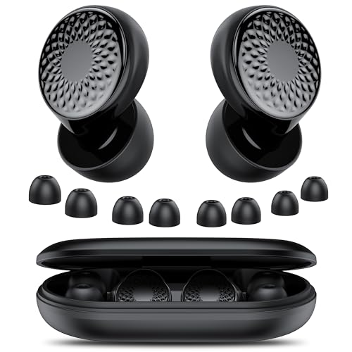 Tampões de concerto, - 45 dB Filtro tampões de ouvido cancelamento de ruído, suave e confortável, ideais para concertos, viagens, trabalho e concentração com 8 reutilizáveis tampões ouvidos XS/S/M/L