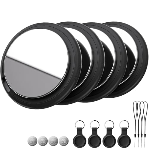 Bnlei Localizador Smart Air Tracker Tag funciona com Apple pesquisar (apenas iOS), bateria de substituição incluída, rastreador para chaves, carro, bicicleta, carteira, cães, gatos (preto, embalagem
