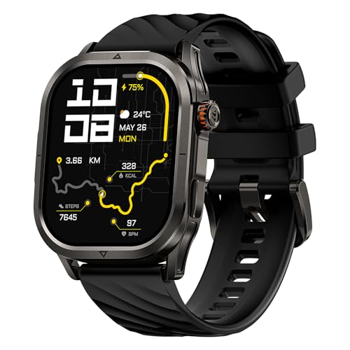 KOSPET Magic P10 Relógio inteligente GPS, AMOLED ecrã de 1,96'' bateria de 50 dias Smartwatch desportivo com BT chamadas, 24/7 monitorização SPOTYYKL / Sonho, resistente à água 5ATM (iOS/Android)