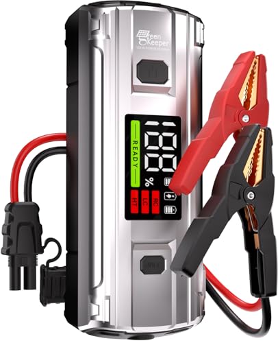 Iniciador de baterias de carro portátil: 3000A Jump Starter de 12 V arranque motores de 8,0 l de gasolina e 8,0 l gasóleo, PD65 W Booster arrancador para emergências com proteção de segurança e luz