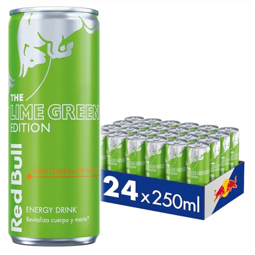 Red Bull bebida energética curuba e flor de salgueiro, Lime Green Edition, 24 x 250 ml