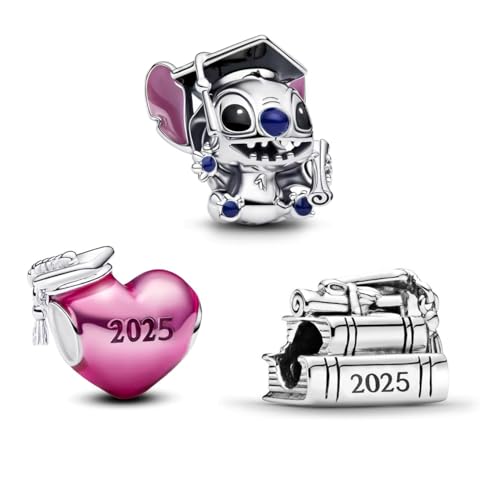PHCLASY 2025 Graduação Charms contas pendente compatível europeu pulseira colar, graduação Charm para mulher