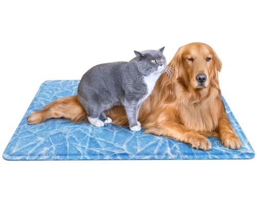 Pecute Cobertor refrescante para cães e gatos, tapete frio para cães, verão 75 * 120 cm, animais de estimação tapete auto-refrigeração - Pet Cooling Mat