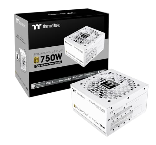 Thermaltake Toughpower GT 750W | ATX 3.1 | PCIe 5.1 | 80+ Gold | Modular, Snow