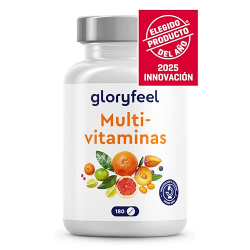 Multivitaminas e minerais, comprimidos de 180 para 6 meses - todas as vitaminas A, B, C, D3, E, cálcio, zinco, selénio - multivitamínico ativo completo para homem e mulher - testado em laboratório