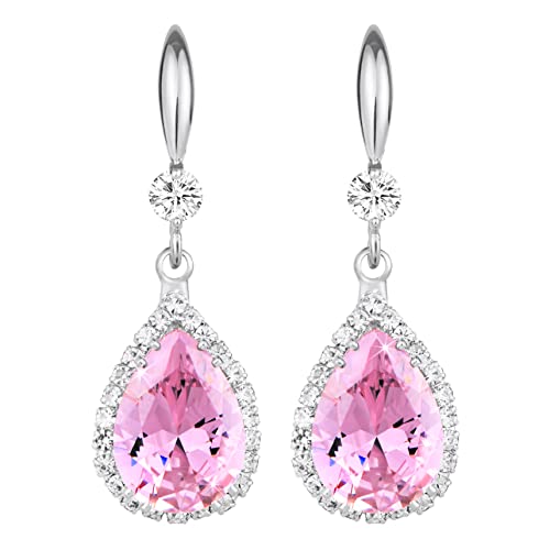 Linawe Brincos suspensos para mulher, brincos pendentes, jóias de ouro, prata e ouro rosa, brincos pendentes de cristal com diamantes, jóias de moda para casamentos