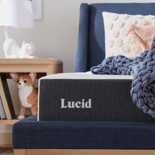 LUCID Colchão viscoelástico - altura de 20 cm, macio, com carvão de bambu, espuma respirável e refrescante, 90 x 200 cm