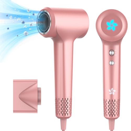 Secador de cabelo profissional, 400 milhões de plasma, secador de cabelo iónico, motor sem escovas de 110 000 rpm, secagem rápida, 57 dB de baixo ruído, leve para viagens, casa, para todos os tipos de