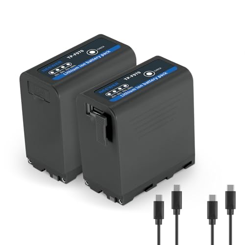 NEEWER 2 peças NP-F970 7800 mAh bateria de substituição para Sony FX3/FX30/A7, para Canon R5, para Nikon Z8, bateria NP-F recarregável 20 W tipo C PD carregamento rápido para câmara monitor de vídeo