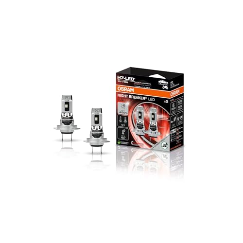 OSRAM NIGHT BREAKER LED SPEED H7 450, LED de luz de estrada e de cruzamento homologado para rua, até 450 % mais brilho, 6000 K, sem necessidade de acessórios mecânicos, LEDEC02 integrado