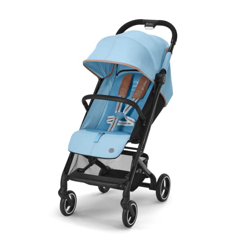 CYBEX Gold Carrinho de passeio Beezy com sistema de arnês One-Pull, desde o nascimento até cerca de 4 anos (máx. 22 kg), compacto e ergonómico, Beach Blue (azul)