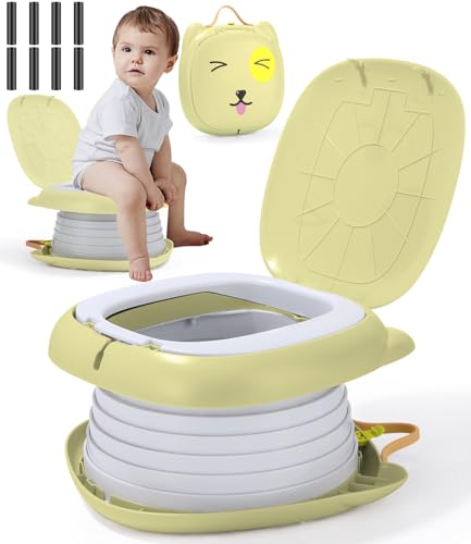 HYSINSE Mictício dobrável para crianças, assento de sanita para crianças, assento de sanita dobrável para bebé, assento de treino ao ar livre, portátil, para viagens (verde)