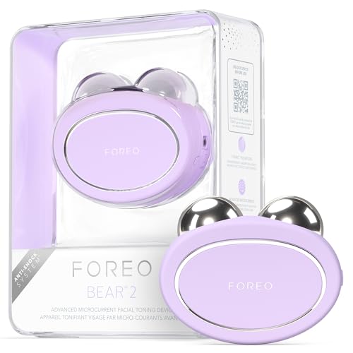 FOREO Bear 2 - Dispositivo facial avançado de microcorrente para levantamento e tonificação, ferramenta antienvelhecimento, firme e com contornos não invasivo, aumenta a absorção dos cuidados da