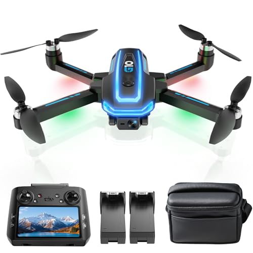 G10 GPS Drones com câmara 4k adultos (ecrã de controlo remoto)45 min tempo de voo, máximo 600 m/1968 ft transmissão, FPV com auto-retorno, Quadcopter que voa seguindo-te, motor sem escovas, <249 g, C0