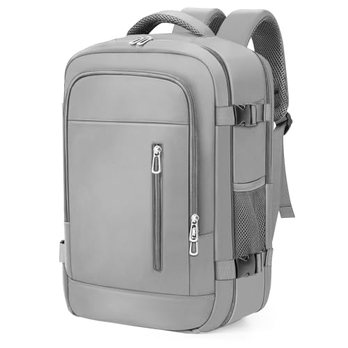 OTAHGK Mochila de viagem cabine avião 40 x 20 x 25 para Ryanair bagagem de mão malas de cabine mala de viagem para portátil de 14 polegadas, cinzento, 40 x 20 x 25, Casual