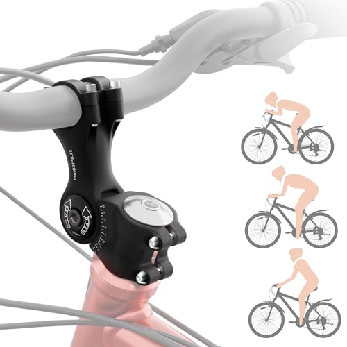 NICEDACK Potência de ver 31,8 mm x 100 mm, potência de Guidon de ver em Alliage d'aluminium regulável ± 60 °, potência de Guidon Antirouille regulável pour vélo électrique, VTT, ver em Route