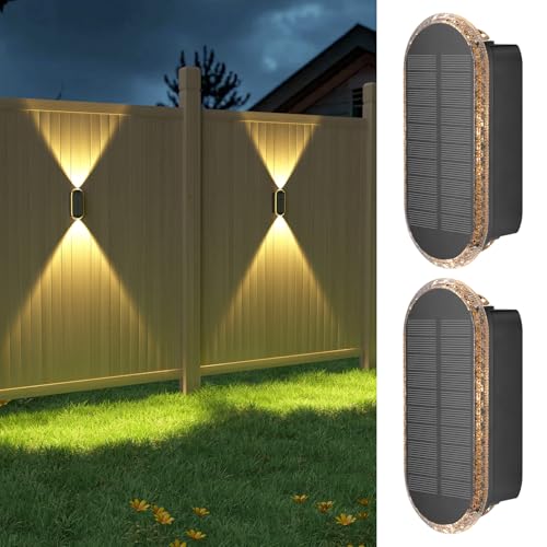ELLASAY Aplique solar de exterior (3000/4000/6500K, 2 pacotes)