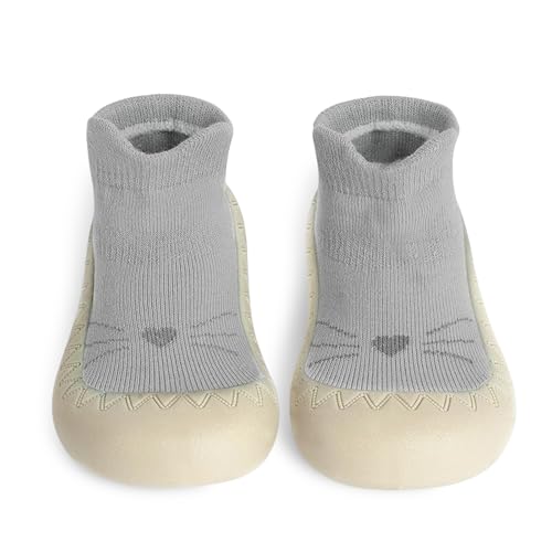 flintronic Sapatos de bebé primeiros passos, sapatos primeiros passos com sola de borracha, sapatilhas de sola macia antiderrapantes e respiráveis para bebés e meninas e meninos